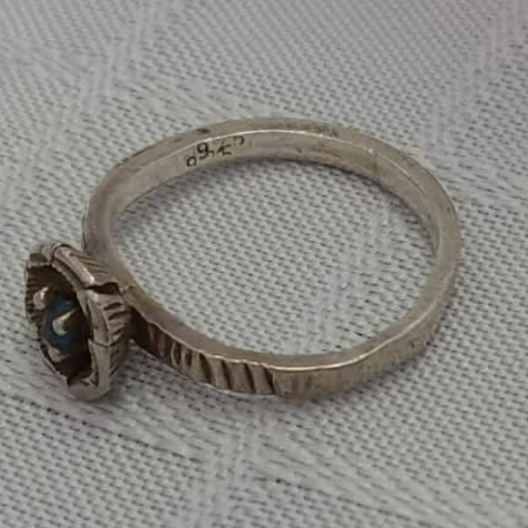 Kid's vintage silver birth ring size 3.75 MARCH - Picture 2 of 5